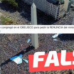 (Imagen) “Multitud se congregó en el Obelisco para pedir la renuncia del ministro y candidato Sergio Massa”: #Falso