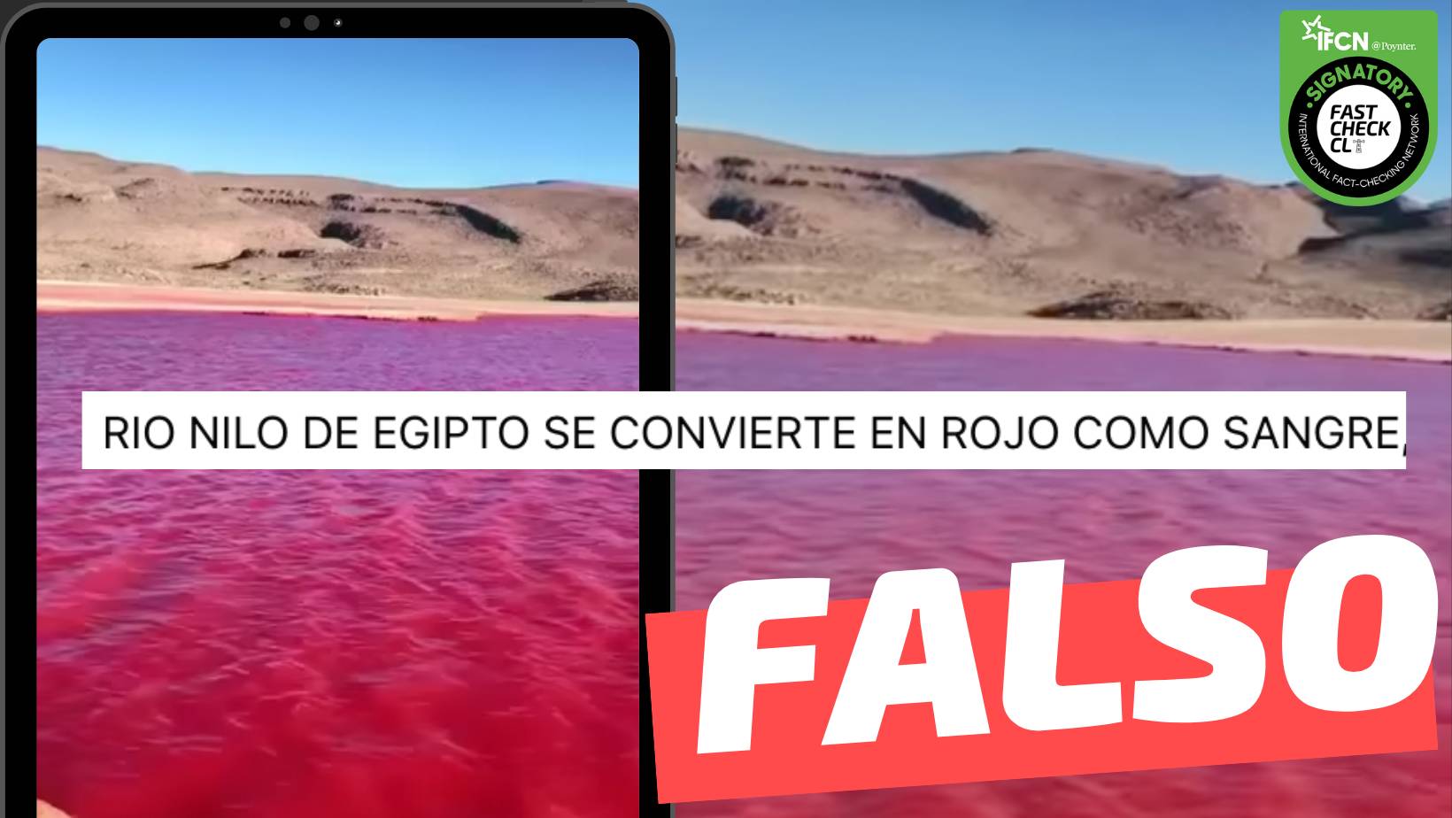 You are currently viewing (Video) “El río Nilo se tiñe de rojo”: #Falso