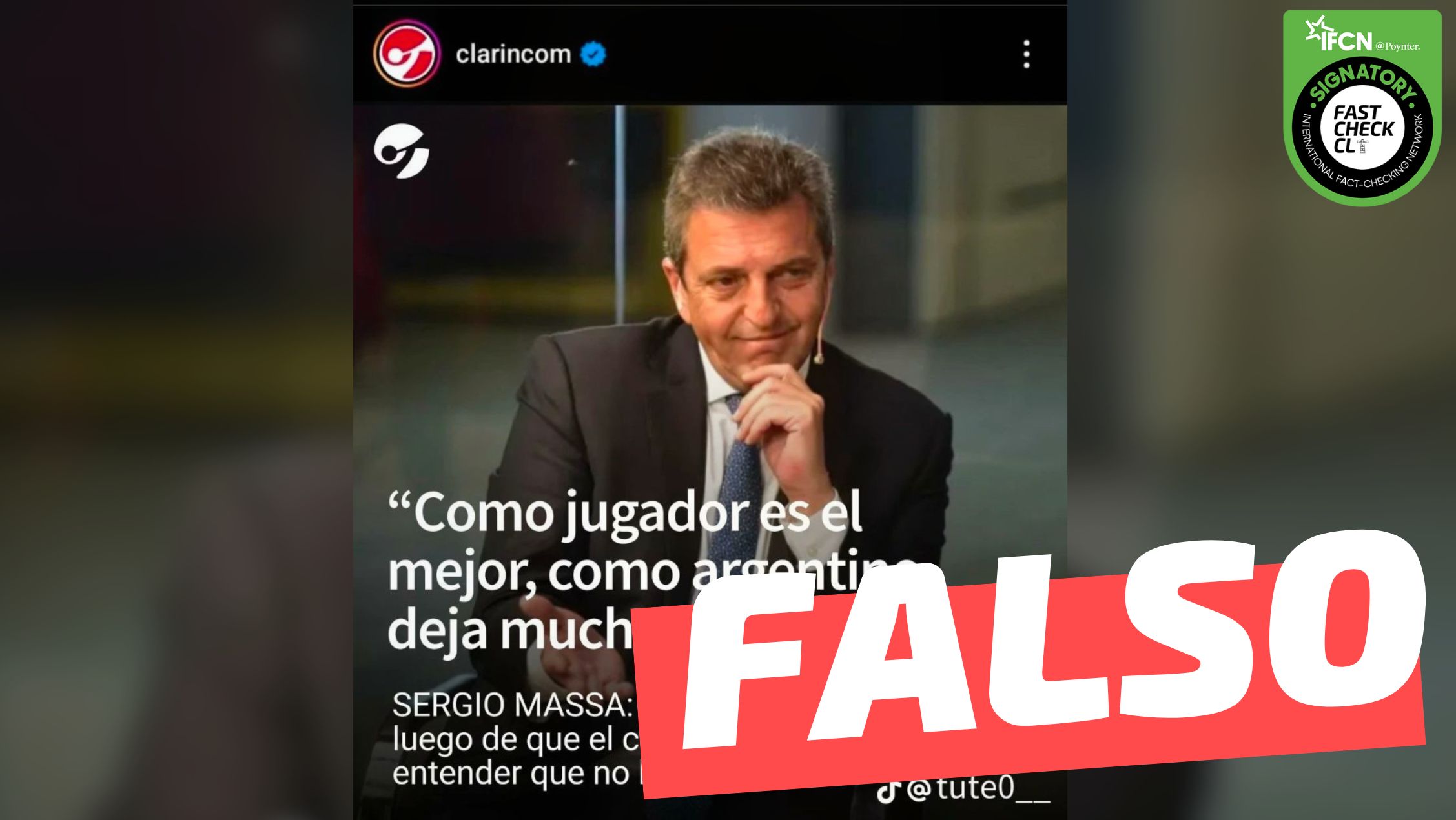 You are currently viewing Sergio Massa sobre Messi: “Como jugador es el mejor, como argentino deja mucho que desear”: #Falso