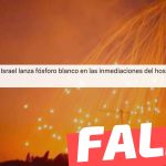 (Imagen) “Israel lanza fósforo blanco en las inmediaciones del hospital Al Shifa”: #Falso
