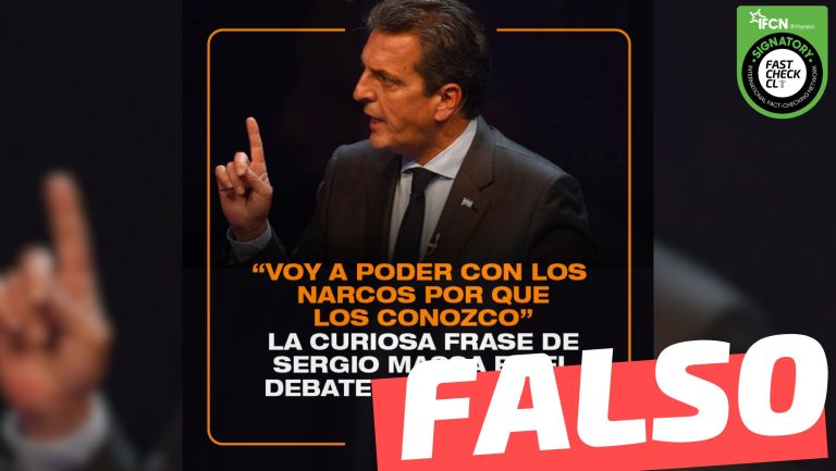 Read more about the article Sergio Massa dijo: “Voy a poder con los narcos porque los conozco”: #Falso