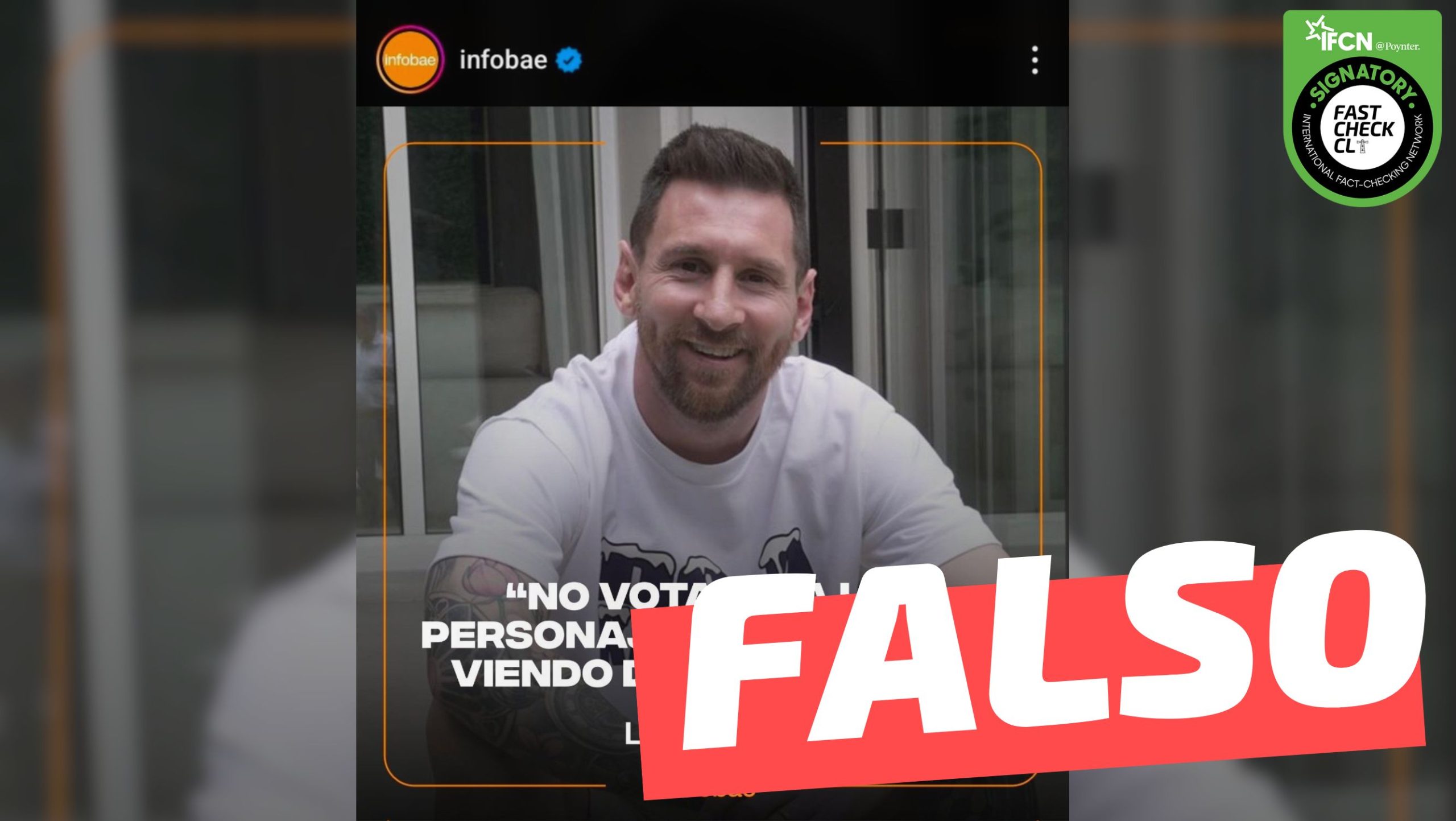 You are currently viewing (Imagen) Lionel Messi dijo: “No votaría a los personajes que venimos viendo desde siempre”: #Falso