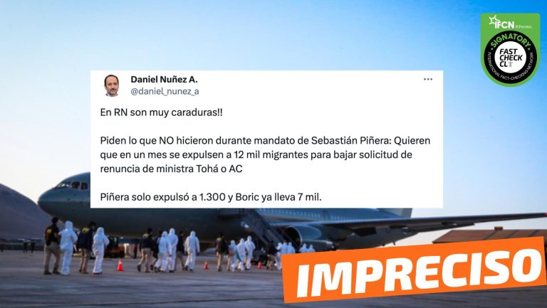 Read more about the article “Piñera solo expulsó a 1.300 (extranjeros) y Boric lleva 7.000”: #Impreciso