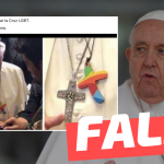 (Imagen) “El papa acaba de inventar la cruz LGBT”: #Falso