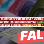 “El gobierno presentó una nueva plataforma en la que todos los chilenos pueden retirar $1.440.000”: #Falso