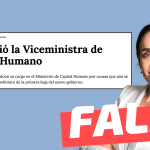 En Argentina renunció la viceministra del Ministerio de Capital Humano, Eleonora Urrutia: #Falso