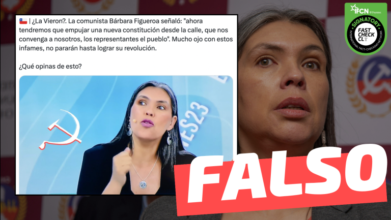 Read more about the article Bárbara Figueroa (PC) dijo: “Ahora tendremos que empujar una nueva Constitución desde la calle, que nos convenga a nosotros, los representantes del pueblo”: #Falso