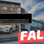 (Imagen) Tesla instaló sucursales en Argentina luego del triunfo de Milei: #Falso