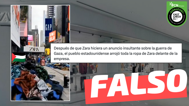 Read more about the article (Video) “Después de que Zara hiciera un anuncio insultante sobre la guerra de Gaza, el pueblo estadounidense arrojó toda la ropa de Zara delante de la empresa”: #Falso