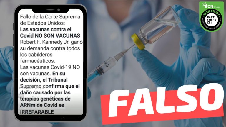 Read more about the article “Fallo de la Corte Suprema de EEUU: Las vacunas contra el covid no son vacunas.  Robert Kennedy Jr. ganó su demanda”: #Falso