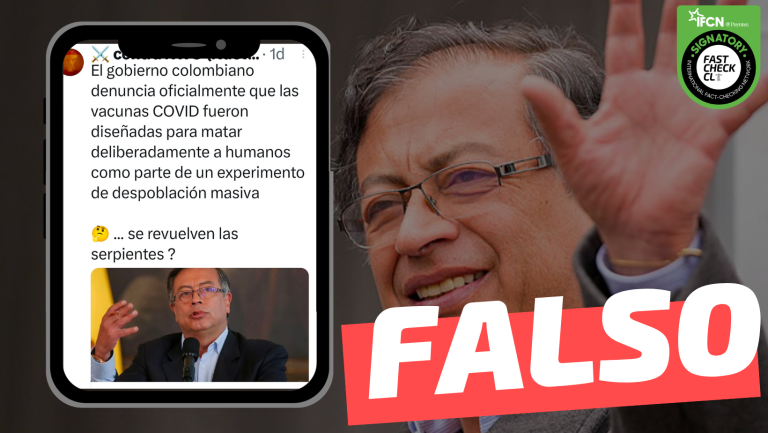 Read more about the article Gobierno colombiano denuncia que las vacunas se dise帽aron para la despoblaci贸n masiva: #Falso
