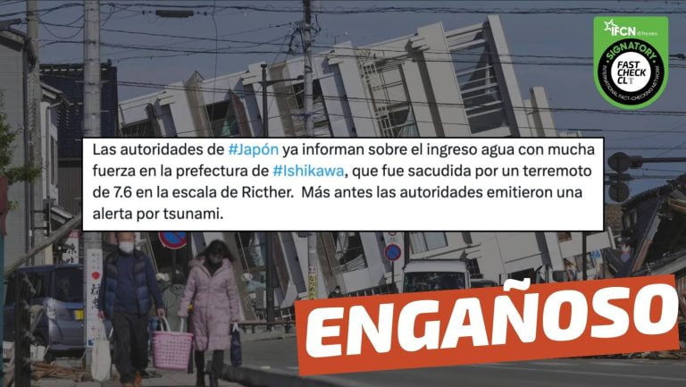 Read more about the article (Video) “Comienza a entrar el tsunami en región de Ishikawa tras potente terremoto en Japón”: #Engañoso