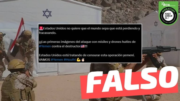 Read more about the article (Video) “Las primeras imágenes del ataque con misiles y drones hutíes de Yemen contra el destructor Estados Unidos”: #Falso