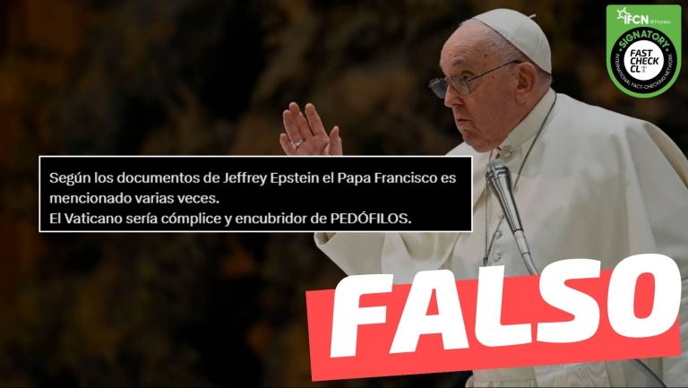 Read more about the article “En los documentos de Jeffrey Epstein el Papa Francisco es mencionado varias veces”: #Falso