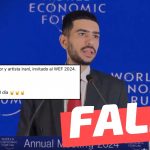 (Video) “Damon Imani, productor y artista iraní, invitado al World Economic Forum 2024”: #Falso