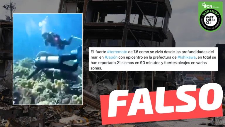 Read more about the article (Video) “Fuerte terremoto de 7.6 como se vivió desde las profundidades del mar en Japón”: #Falso