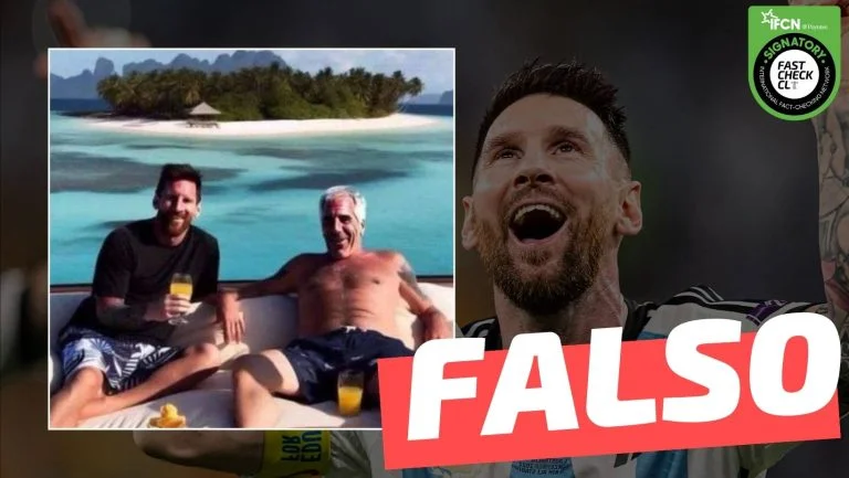 Read more about the article (Imagen) “El futbolista Lionel Messi con Jeffrey Epstein”: #Falso