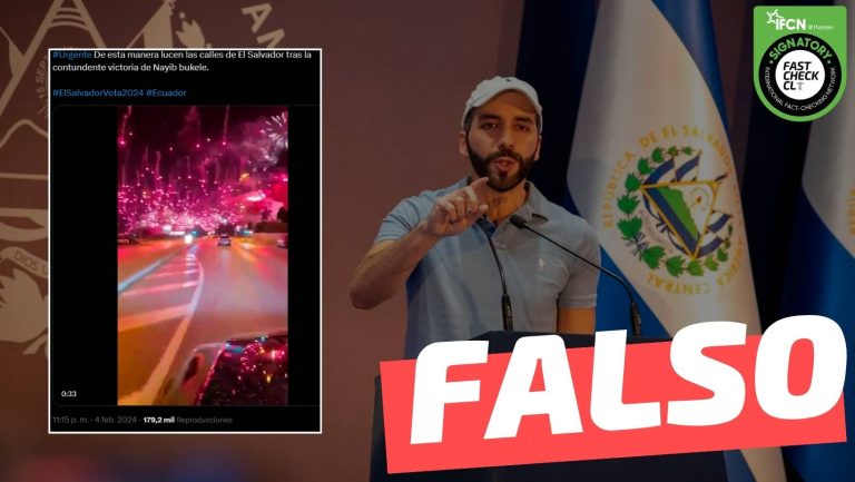 Read more about the article (Video) “De esta manera lucen las calles de El Salvador tras la contundente victoria de Nayib Bukele”: #Falso