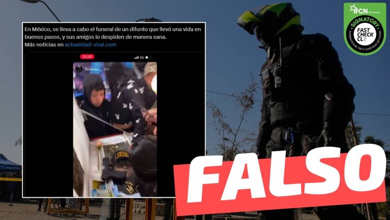 Read more about the article (Video) “En México, se lleva a cabo el funeral” de un narco: #Falso