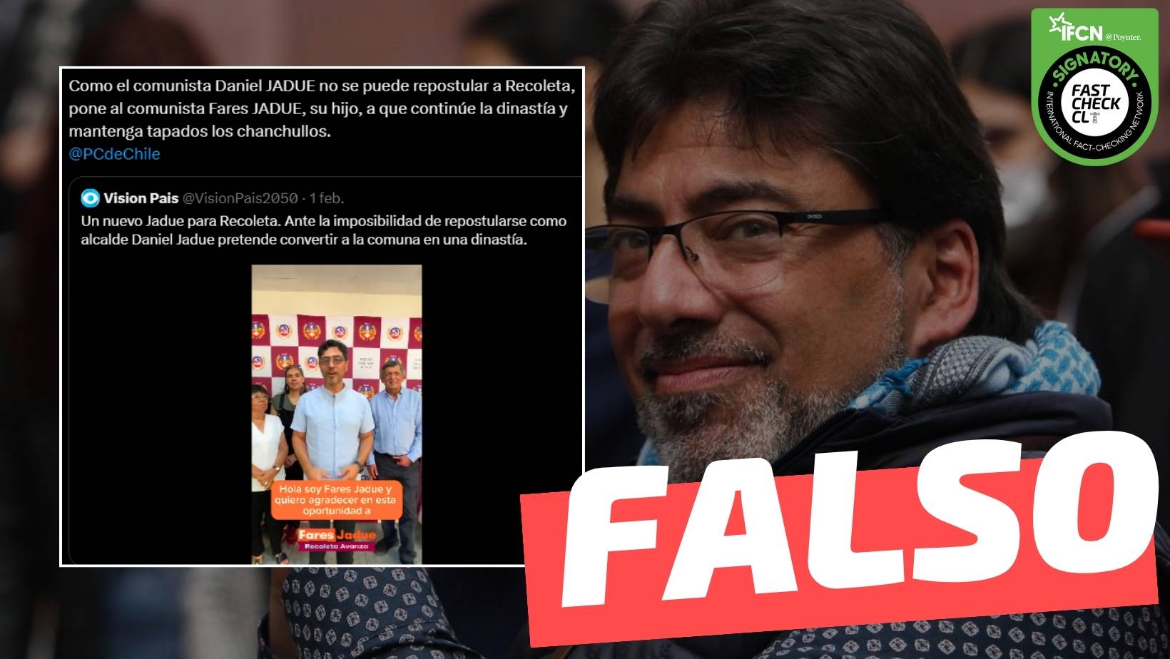 You are currently viewing El concejal de Recoleta, Fares Jadue, es hijo de Daniel Jadue: #Falso