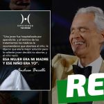 Andrea Bocelli dijo: “los médicos le recomendaron (a una joven) que abortara al niño, pero la joven decidió no abortar y el niño nació. Esa mujer era mi madre y ese niño era yo”: #Real