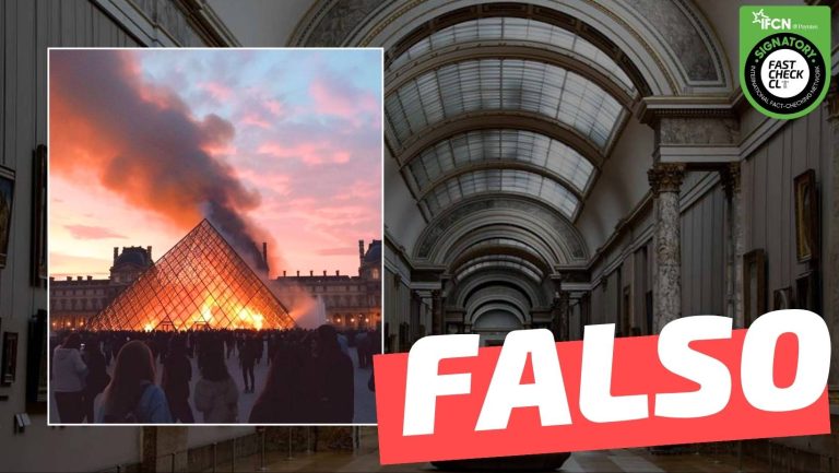 Read more about the article (Imagen) La Pirámide del Museo de Louvre (París) está en llamas: #Falso