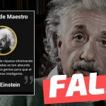 Albert Einstein dijo: “Intentar distribuir la riqueza eliminando las fortunas privadas es tan absurdo como eliminar a los genios para que el pueblo sea más inteligente”: #Falso