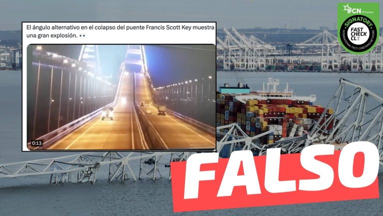 Read more about the article (Video) “Ángulo alternativo en el colapso del puente Francis Scott Key (Baltimore) muestra una gran explosión”: #Falso