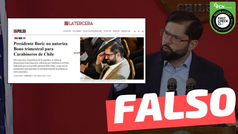 Read more about the article (Imagen) “Presidente Boric no autoriza bono trimestral para Carabineros de Chile”: #Falso