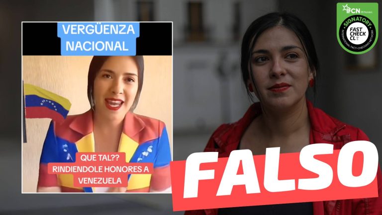 Read more about the article (Video) Diputada Karol Cariola usando una chaqueta de la bandera de Venezuela: #Falso