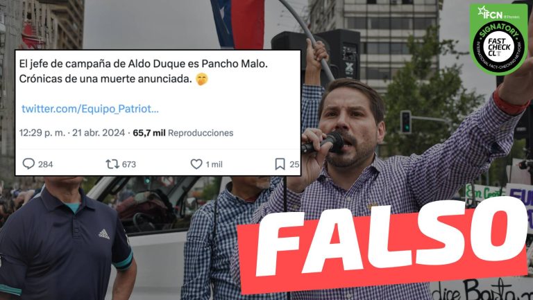 Read more about the article “El jefe de campaña de Aldo Duque es Pancho Malo”: #Falso