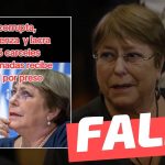 Michelle Bachelet “tiene seis cárceles concesionadas y recibe $900.000 por preso”: #Falso