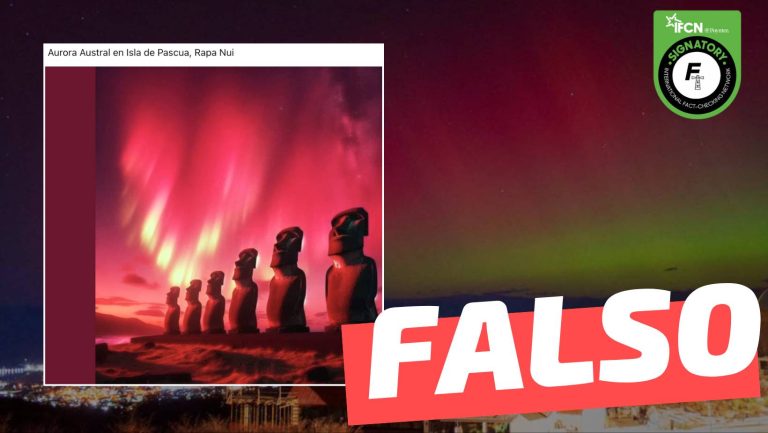 Read more about the article (Imagen) “Aurora austral en Isla de Pascua”: #Falso