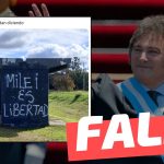 (Imagen) Un paradero en La Plata tiene escrito “Milei es libertad”: #Falso