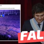 (Imagen) “Estallado el Luna Park. 230.000 personas esperan la presentación del libro de Milei”: #Falso