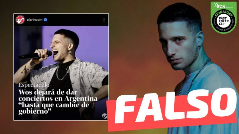 Read more about the article (Imagen) “Wos dejará de dar conciertos en Argentina ‘hasta que cambie de gobierno'”: #Falso