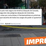 “De ser el segundo país más seguro de América después de Canadá, ahora Chile es el segundo más peligroso después de Colombia”: #Impreciso