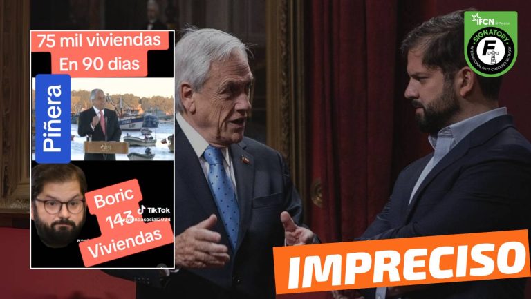 Read more about the article (Video) “Piñera 75 mil viviendas en 90 días y Boric 143”: #Impreciso