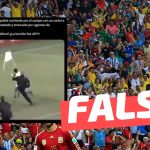 (Video) “Joven ingresó en el campo de juego de un estadio español con una bandera pro Palestina y fue golpeado por agentes de seguridad”: #Falso