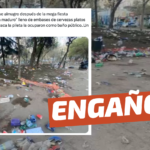 (Imagen) “Así amaneció el Parque Almagro después de la mega fiesta venezolana para ‘sacar a Maduro'”: #Engañoso