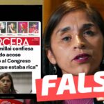 “Fabiola Campillai confiesa haber recibido acoso cuando llegó al Congreso”: #Falso