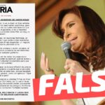 (Imagen) El Instituto Patria, fundado por la expresidenta Cristina Fernández, publicó un manual de resistencia contra Javier Milei: #Falso