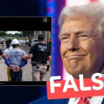 (Imagen) Hombre detenido por el Servicio de Inmigración de Estados Unidos lleva polera de “Latinos por Trump”: #Falso