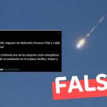 “Impacto de meteorito provoca pulso electomagnético y caída del Sistema Eléctrico Nacional”: #Falso