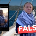 Greta Thunberg bebiendo un cóctel sobre un yate rumbo a Gaza: #Falso
