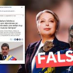 (Imagen) “Gobierno de Maduro felicita a Jeannette Jara por elecciones en primarias: ‘Ha enviado una señal muy clara hacia los nuevos tiempos'”: #Falso