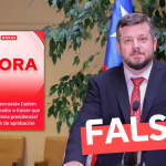 (Imagen) “La última encuesta Cadem da como ganador a Kaiser, que lidera la carrera presidencial con un 63% de aprobación”: #Falso