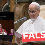 “Papa León afirmó: ‘Los jóvenes deben de retirarse de ideas homofóbicas, racistas y clasistas como las que esparcía Charlie Kirk'”: #Falso