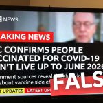 “Las personas vacunadas contra el COVID-19 no vivirán después de junio de 2026, según BBC”: #Falso