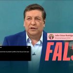 Julio César Rodríguez tuiteó: “Después de estas declaraciones la presión política fue tal que tuve que renunciar a Chilevisión”: #Falso
